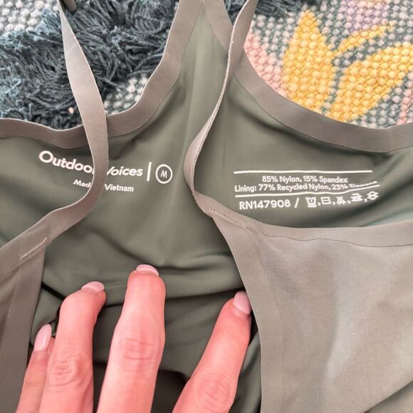 Outdoor voices size medium olive green exercise dress - Picture 3 of 4